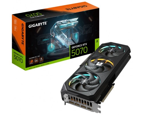 GIGABYTE GeForce RTX 5070 GAMING OC 12G Tarjeta Gráfica - 12GB GDDR7, 192 bits, PCI-E 5.0, XXXX MHz Core Clock, 3 x DP 2.1a, 1 x HDMI 2.1b, NVIDIA DLSS 4, GV-N5070GAMING OC-12GD (Espera 4 dias)